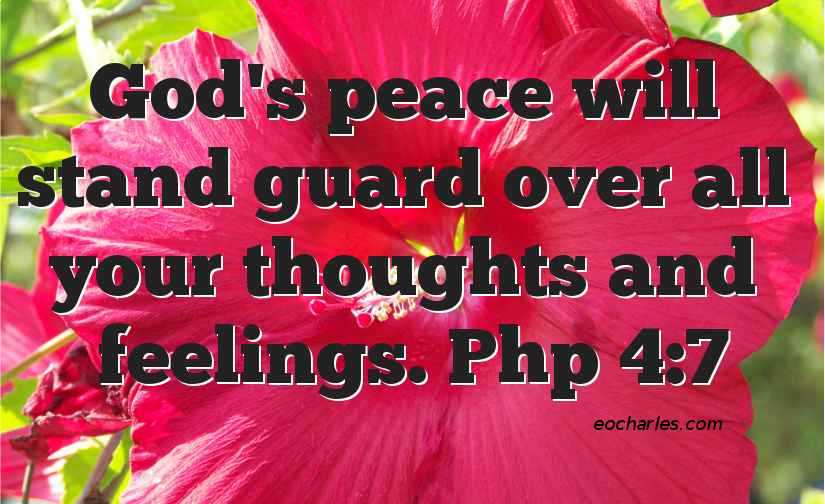 Let God’s peace guard our hearts.