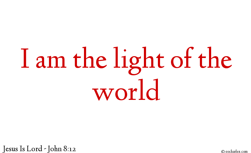 I am the light of the world