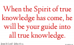 The Holy Spirit Is Our Guide Into All Truth