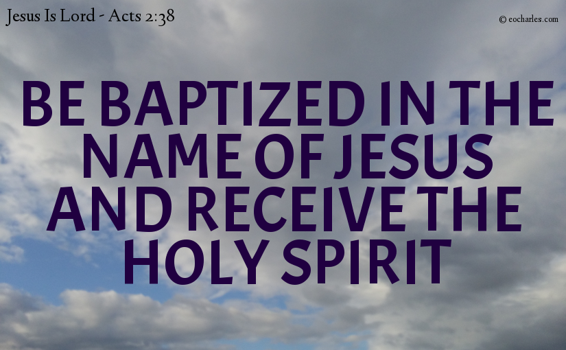Be baptized in the name of Jesus and receive the Holy Spirit