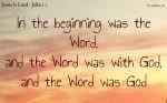 In the beginning was Jesus
