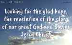 Our great God and Saviour Jesus Christ