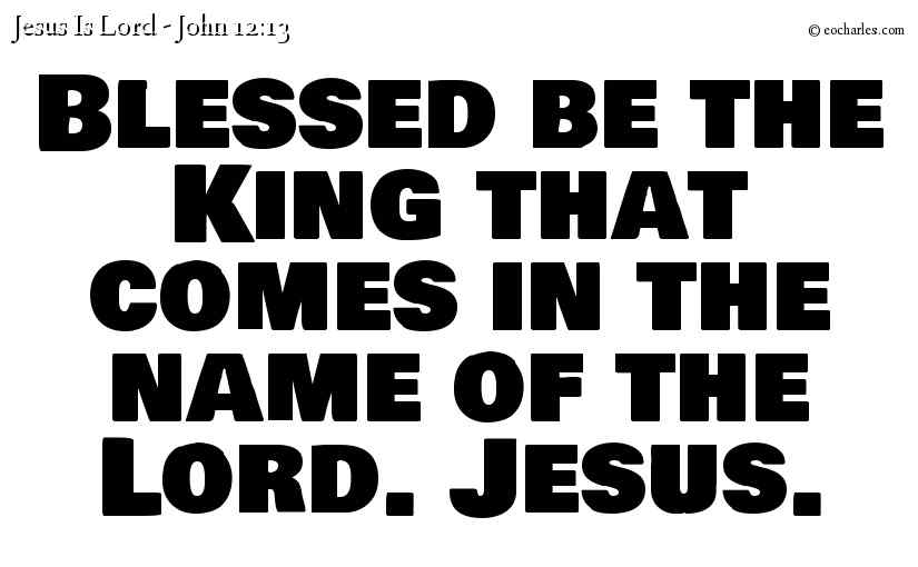 Blessed is the one who comes in the name of the Lord