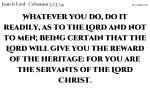 Serve The Lord, And Only The Lord