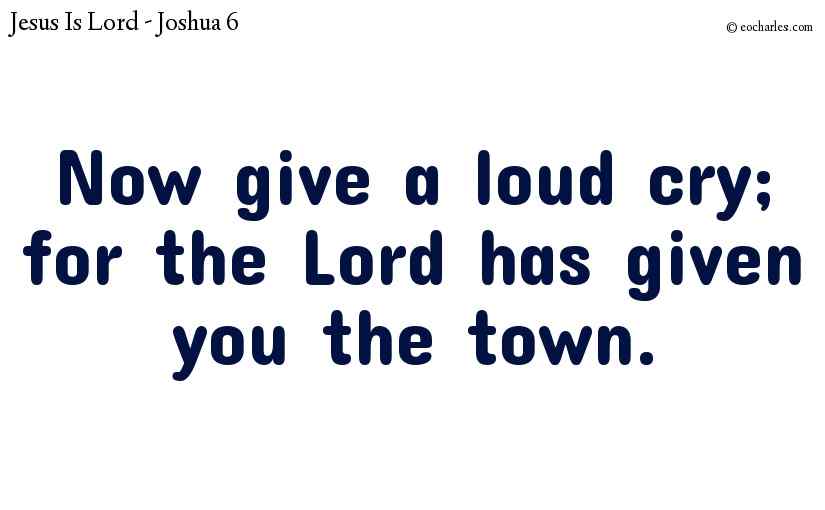 Now give a loud cry; for the Lord has given you the town.
