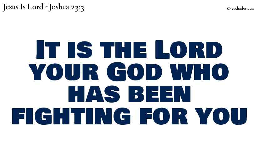It is the Lord your God who has been fighting for you