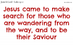 Jesus came to make search for those who are wandering from the way, and to be their Saviour