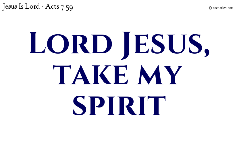 Lord Jesus, take my spirit