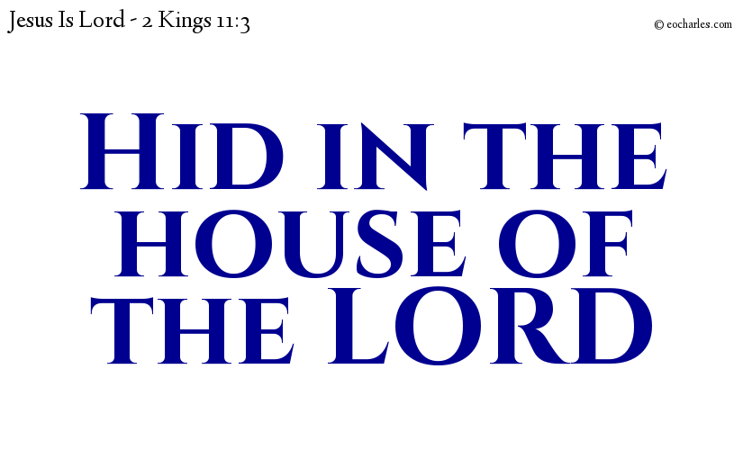 Hid in the house of the LORD