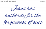 The authority for the forgiveness of sins