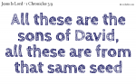 All these are the sons of David,
all these are from that same seed