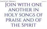 Holy songs of praise and of the spirit
