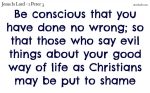 Your good way of life as Christians