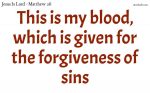 The blood of Jesus that takes away sins