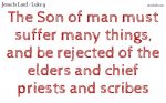 The Son of man must suffer many things