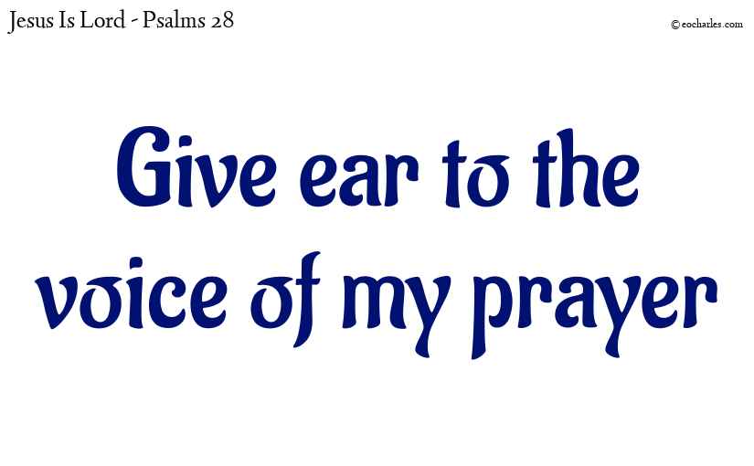 Hear the voice of my prayer