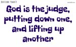God is the judge