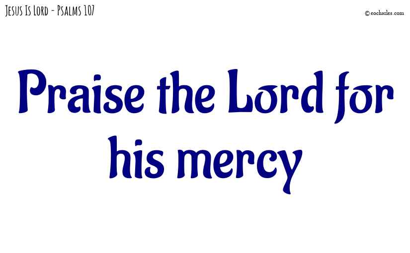 Praise the Lord for his mercy