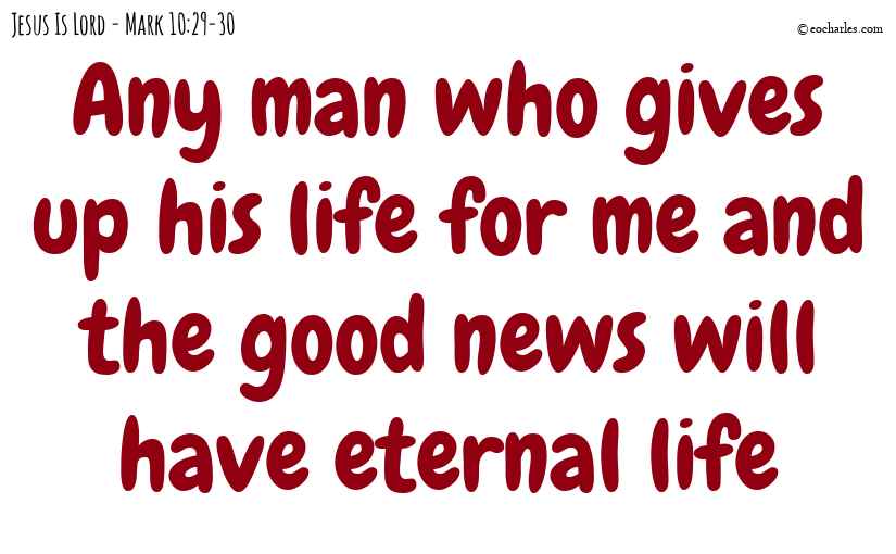 For Jesus and the good news