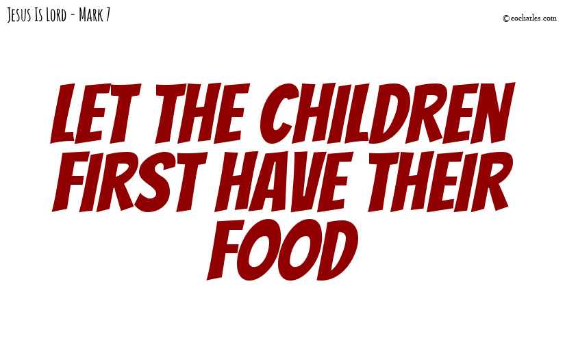 Let the children first have their food
