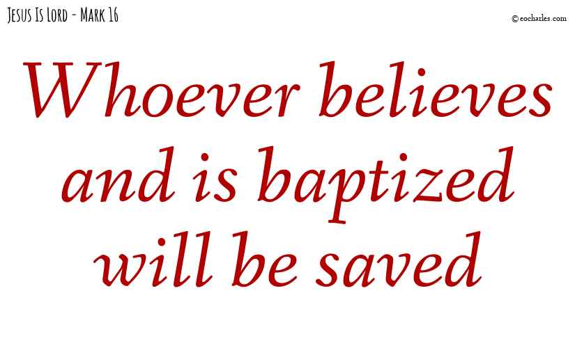 Whoever believes will be saved