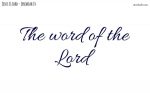 The word of the Lord